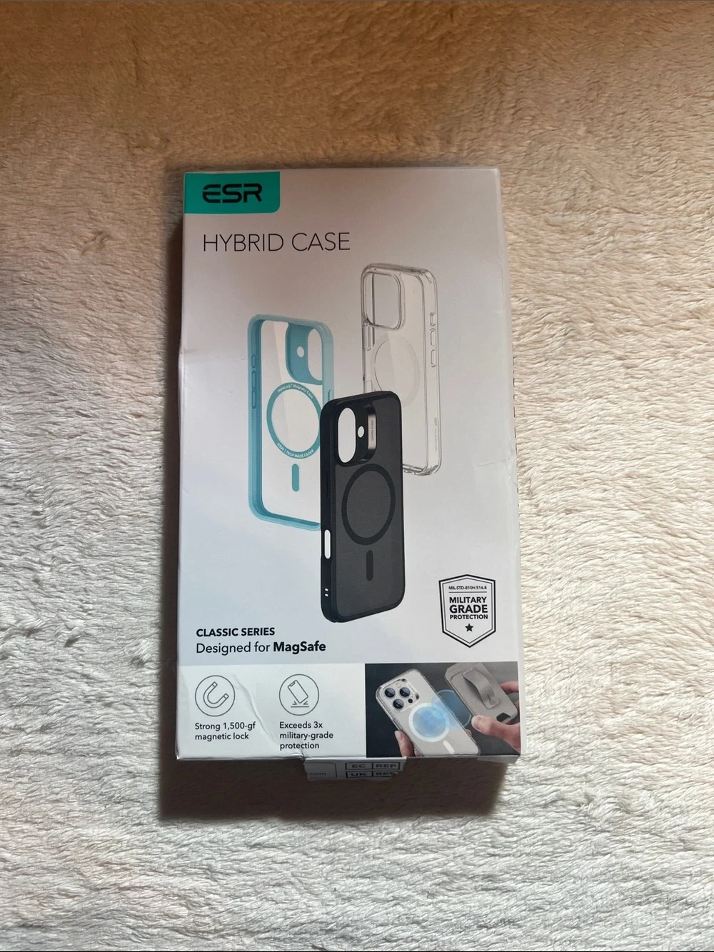 iPhone 16 Pro Max HaloLock Magnetic Clear and Grey Phone Case
